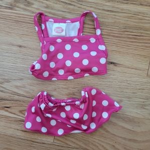 Small dog pink polka dot bikini